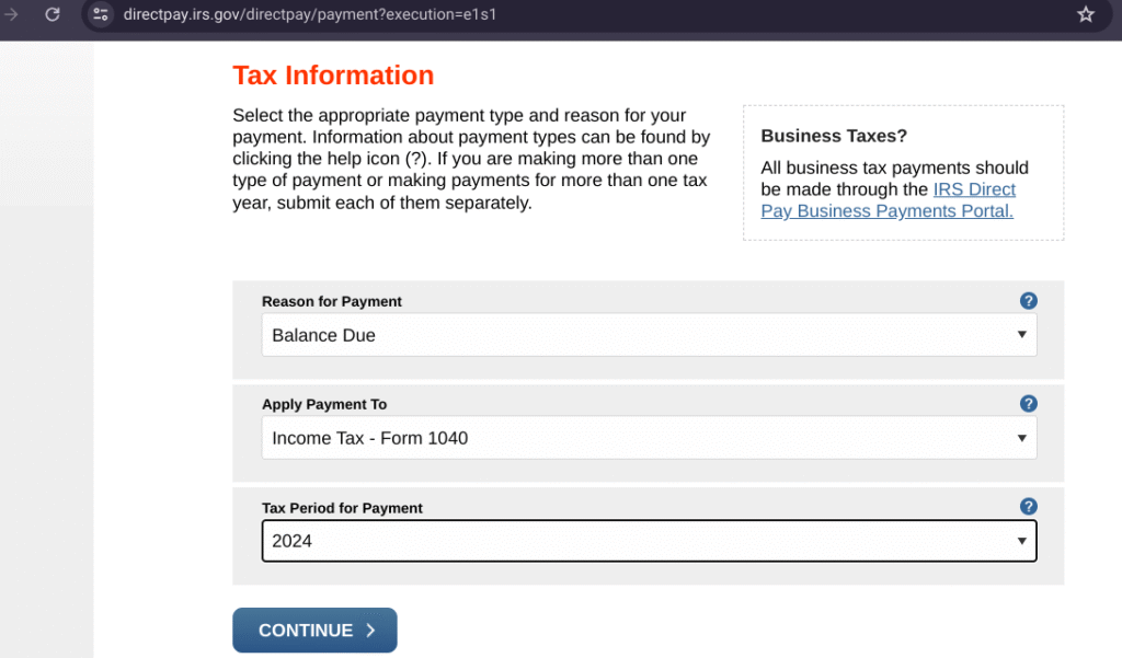 direct pay IRS